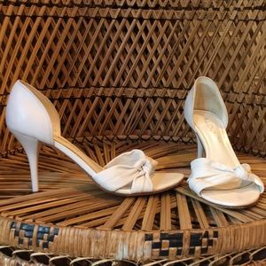 ALDO white leather heels